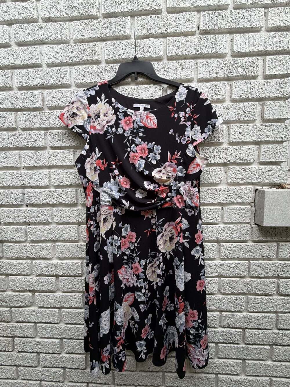 Studio One New York Floral Print Cap Sleeve Dress Size XL